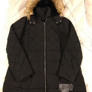 Jones New York Quilted diamond down coat